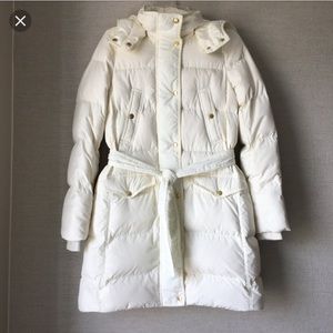 J crew off white wintress puffer coat